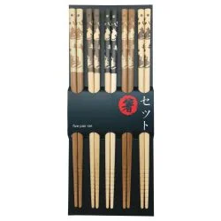 Chopsticks 5 Pairs Cat Motif 22.5cm
