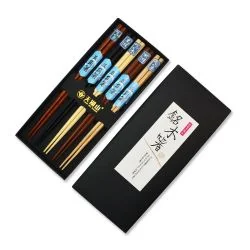 THS Chopsticks Set 5 Pairs Gift Box Wood