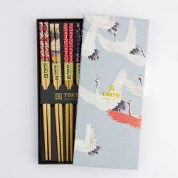 TOKYO DESIGN STUDIO Crane Chopsticks Set 5...